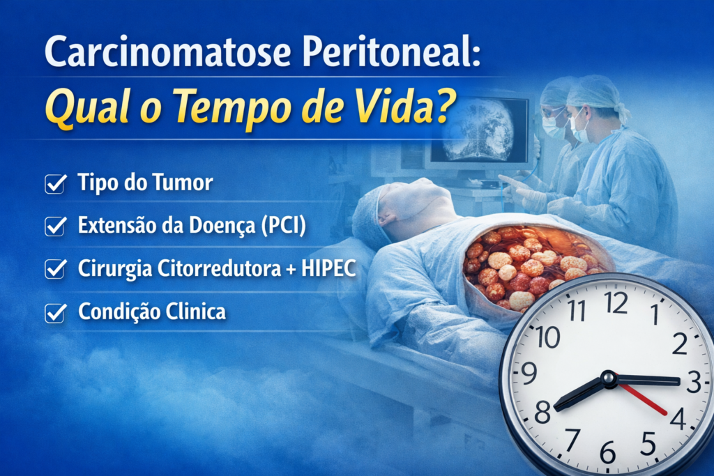Carcinomatose peritoneal tempo de vida – fatores que influenciam o prognóstico como tipo do tumor, PCI e cirurgia citorredutora com HIPEC